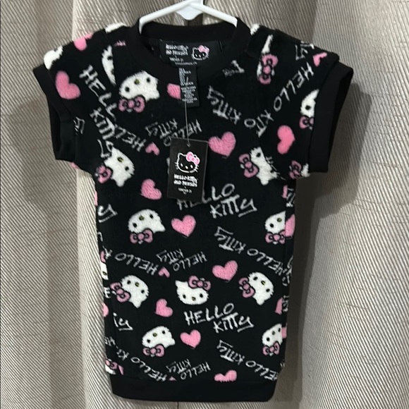 Hello Kitty Black and Pink Short Sleeve Tee for Small Pets - Picture 1 of 10